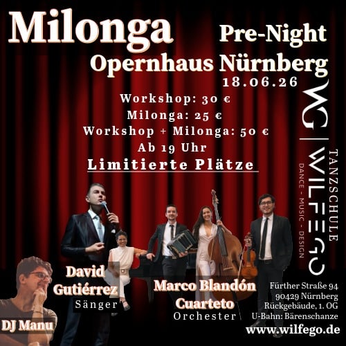 Milonga in Nürnberg in der Tanzschule WILFEGO