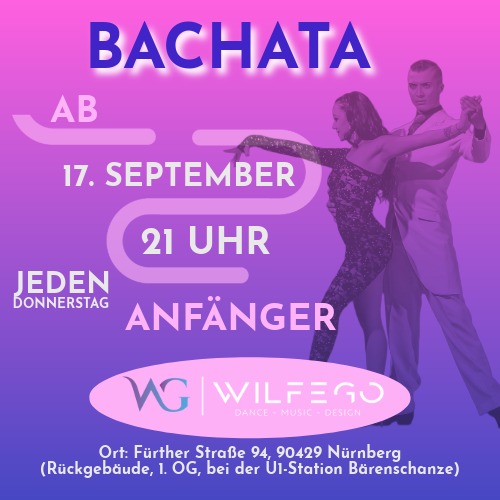 Bachata Anfänger Tanzkurs in Nürnberg in der Tanzschule WILFEGO