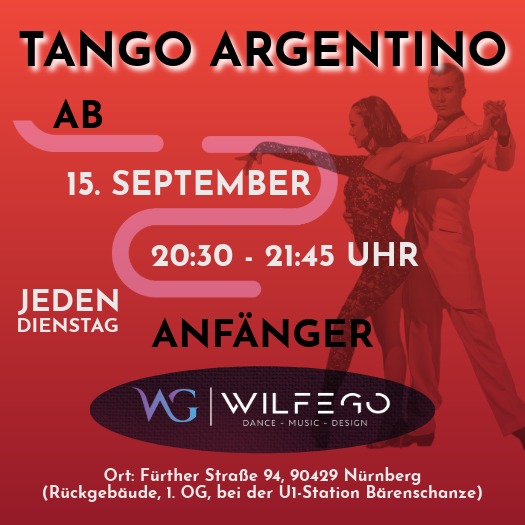Tango Argentino Anfänger Tanzkurs in Nürnberg in der Tanzschule WILFEGO