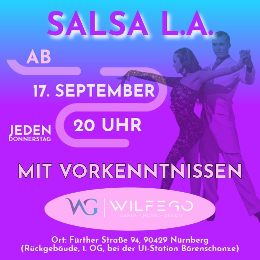 Salsa Anfänger Tanzkurs in Nürnberg in der Tanzschule WILFEGO