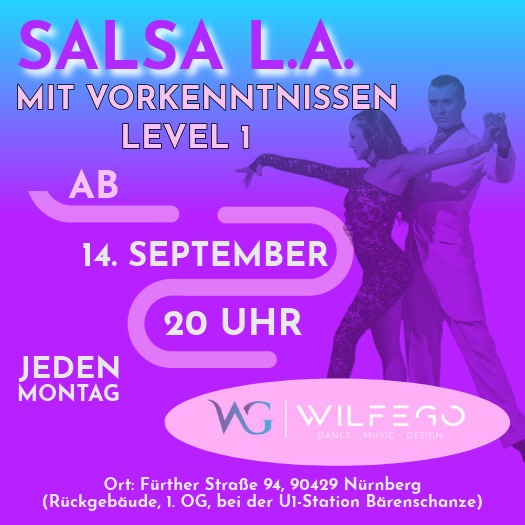 Salsa Anfänger Tanzkurs in Nürnberg in der Tanzschule WILFEGO