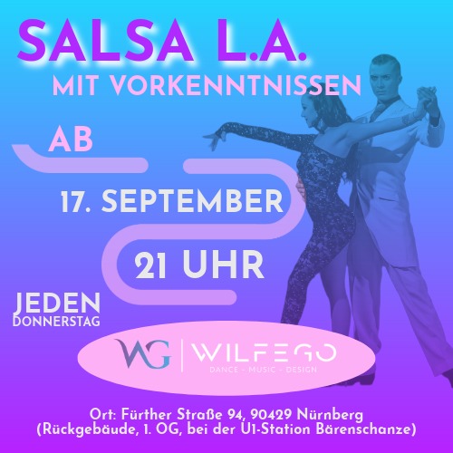 Salsa Anfänger Tanzkurs in Nürnberg in der Tanzschule WILFEGO
